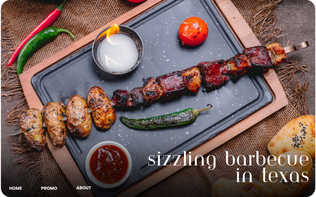 5 Top Restaurant Website Design Examples Sizzling Barbecue in Texas